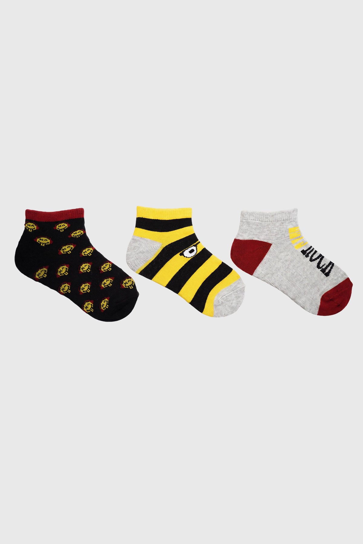 Calceta Deportiva Niño Tripack Rojo