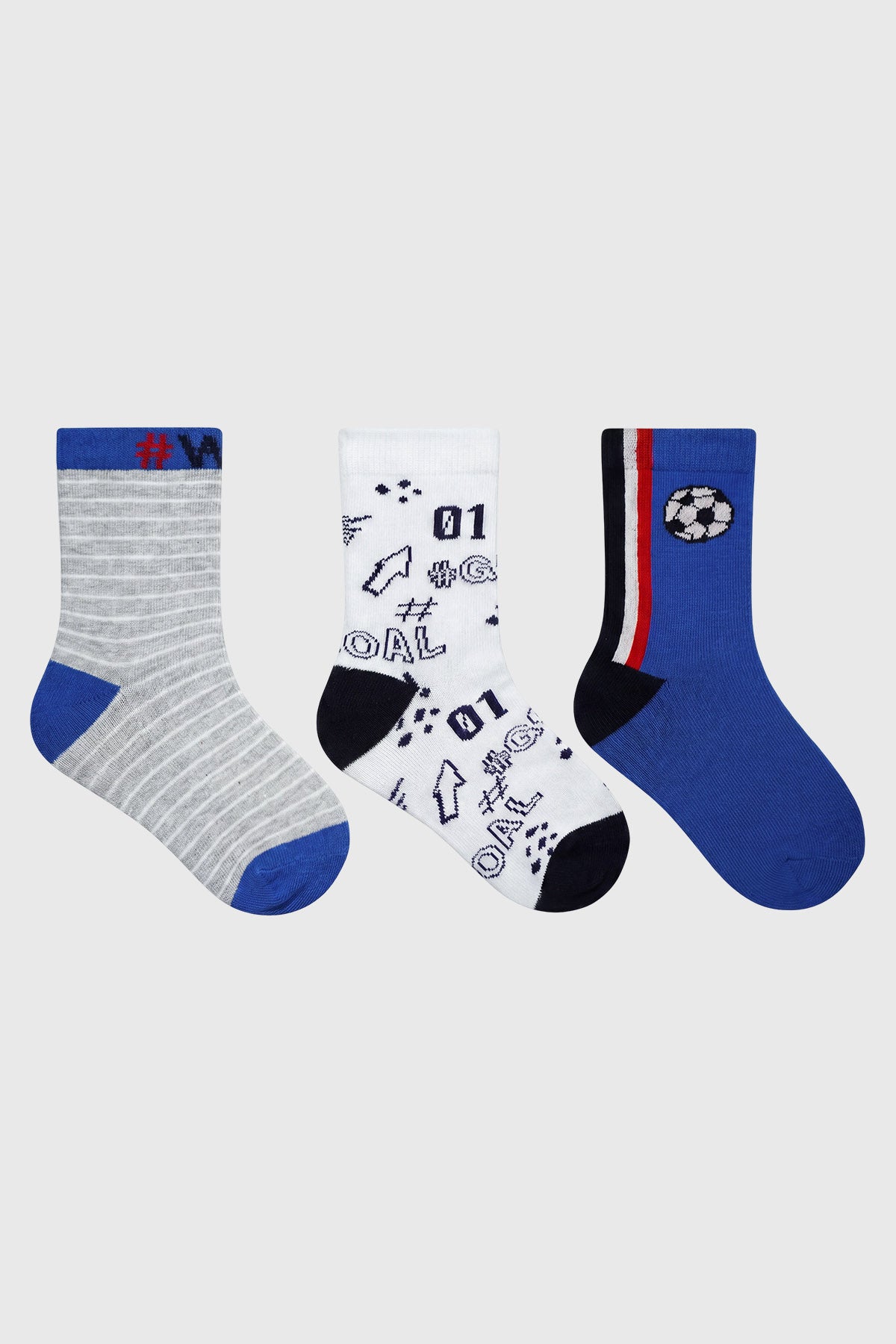 Calcetín Niño Tripack Azul