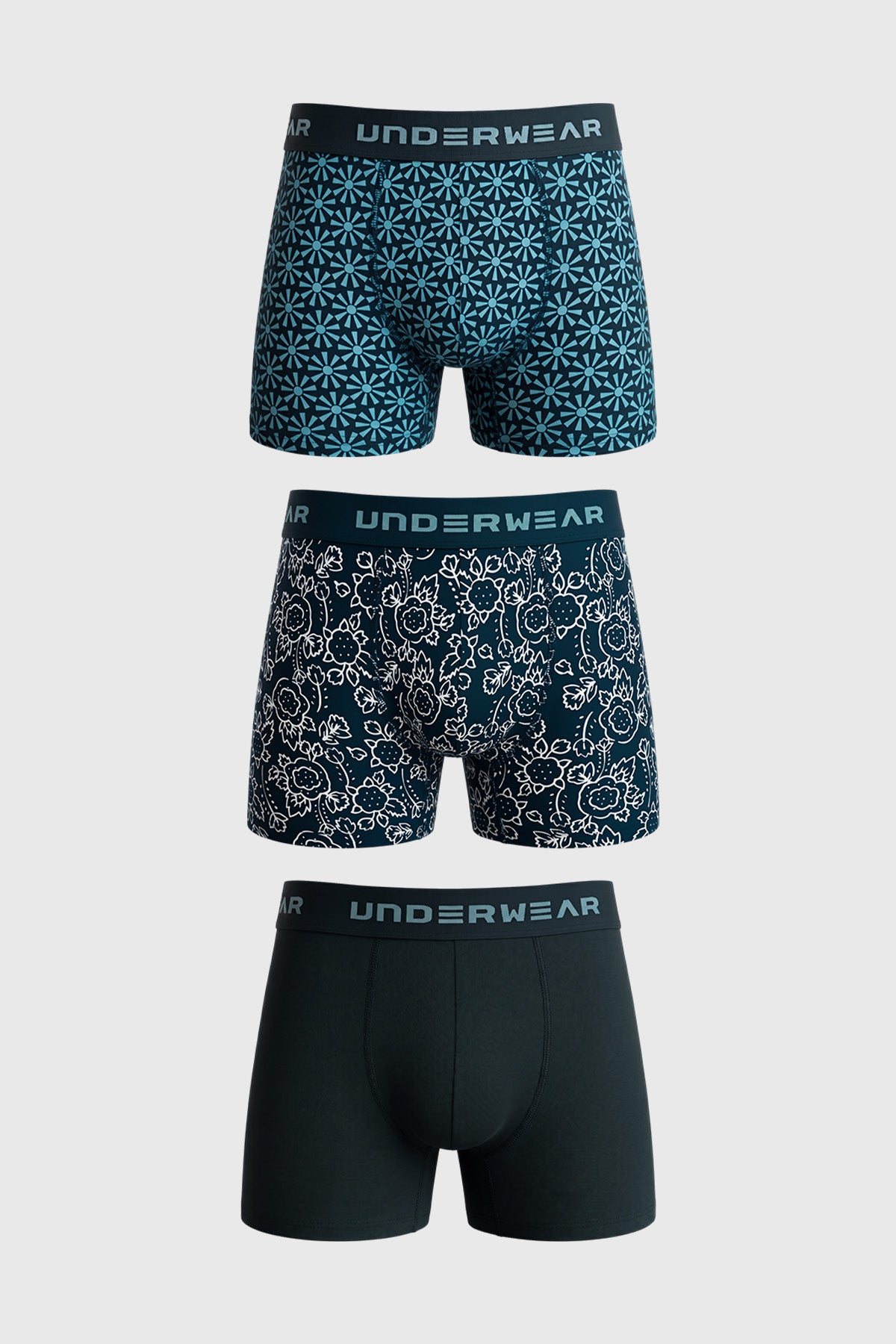 Boxer Hombre Tripack Liso Estampado Calipso