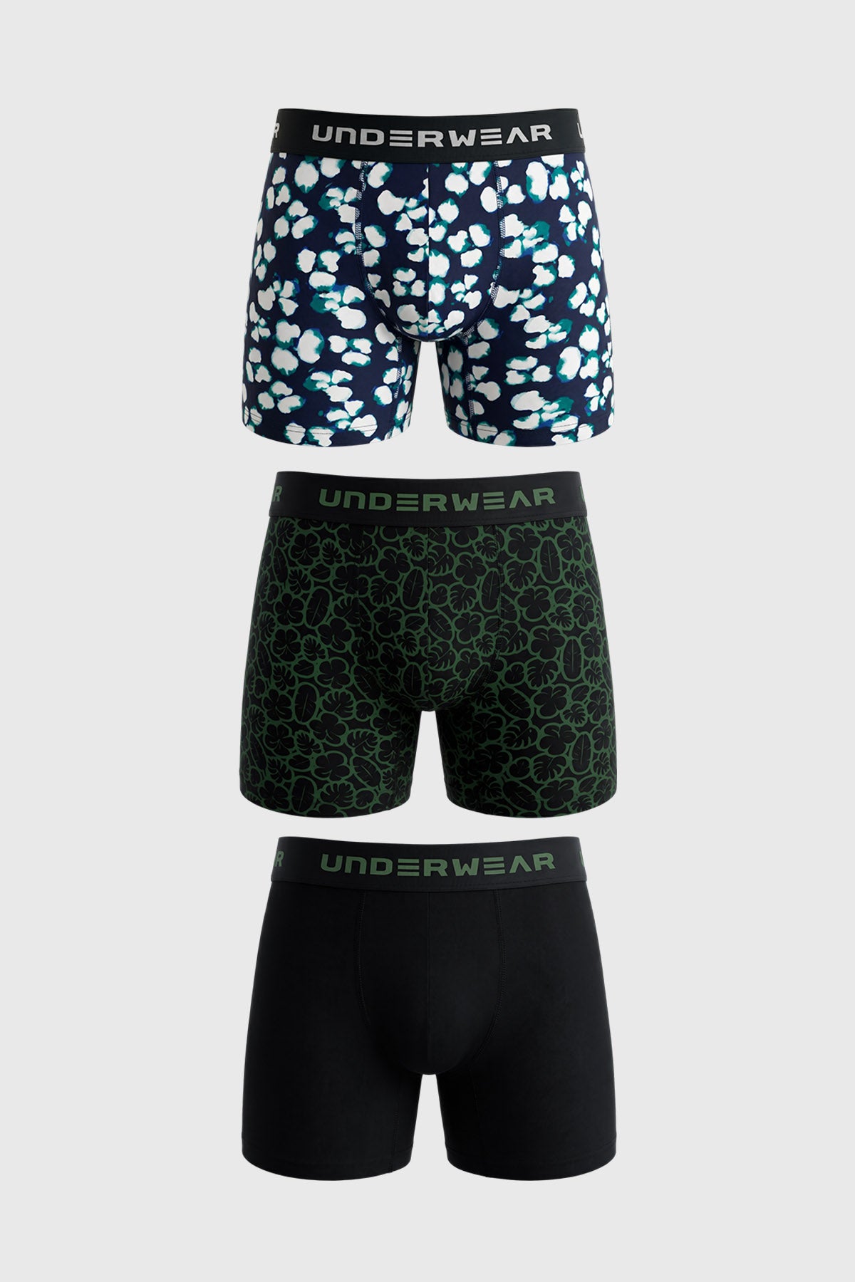 Boxer Hombre Tripack Liso Print Negro