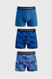 Boxer Hombre Tripack Lisos Azul