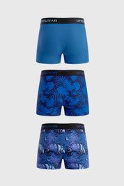Boxer Hombre Tripack Lisos Azul