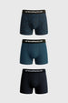 Boxer Hombre Tripack Lisos Turquesa