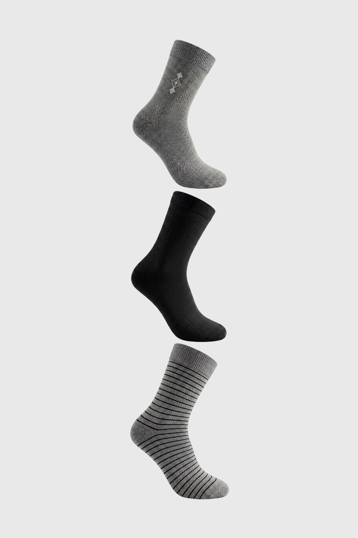 Calcetín Hombre Tripack Gris