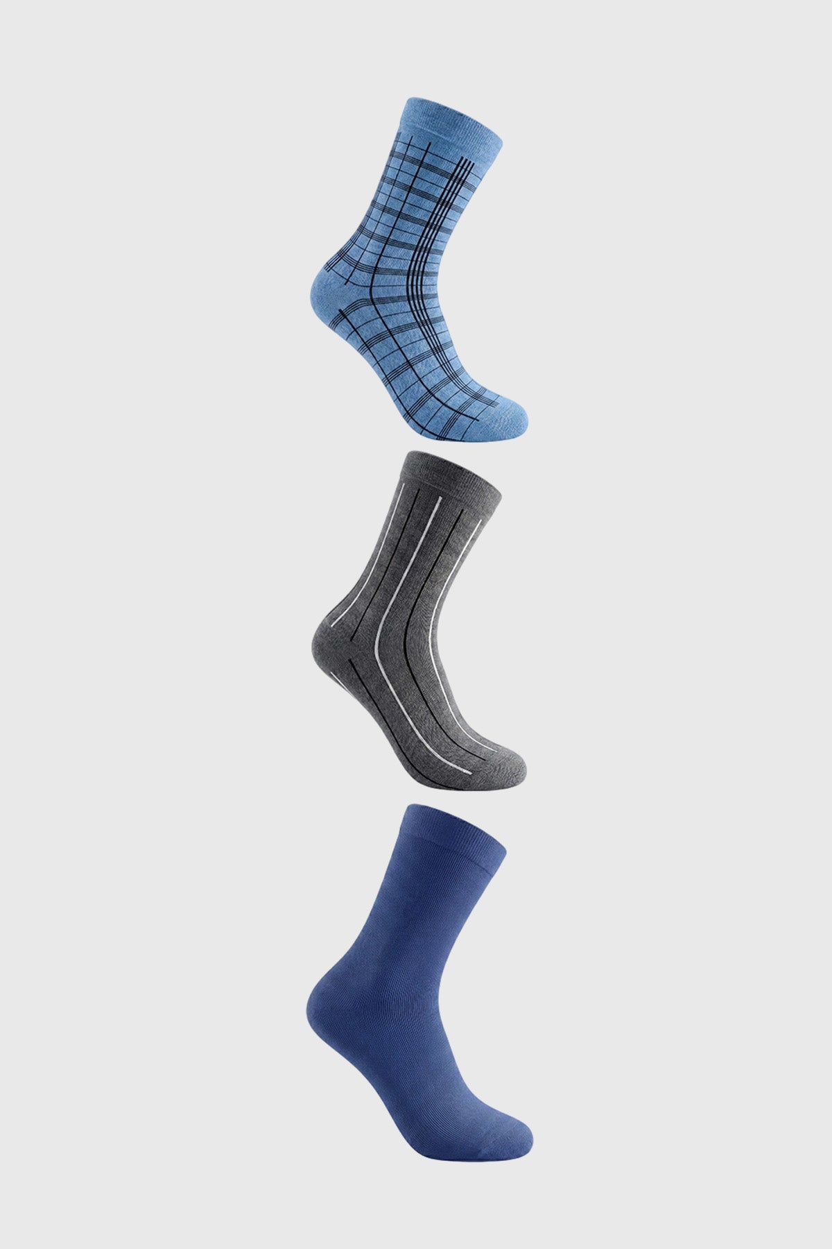 Calcetín Hombre Tripack Azul