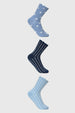 Calcetín Mujer Tripack Azul
