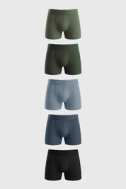 Boxer Hombre Pack5 Verde Militar