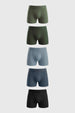 Boxer Hombre Pack5 Verde Militar