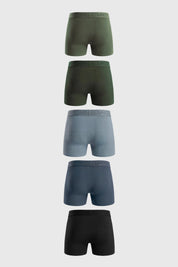 Boxer Hombre Pack5 Verde Militar