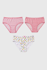 Calzón Niña 3Pack Pantaleta Palo Rosa