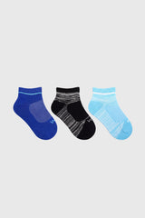 Calceta Deportiva Pack3 Niño Azul