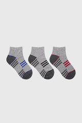 Calceta Deportiva Pack3 Niño Gris