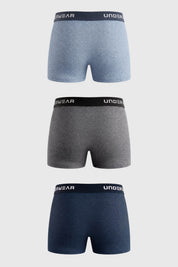 Boxer Medio Pack3 Hombre Azul