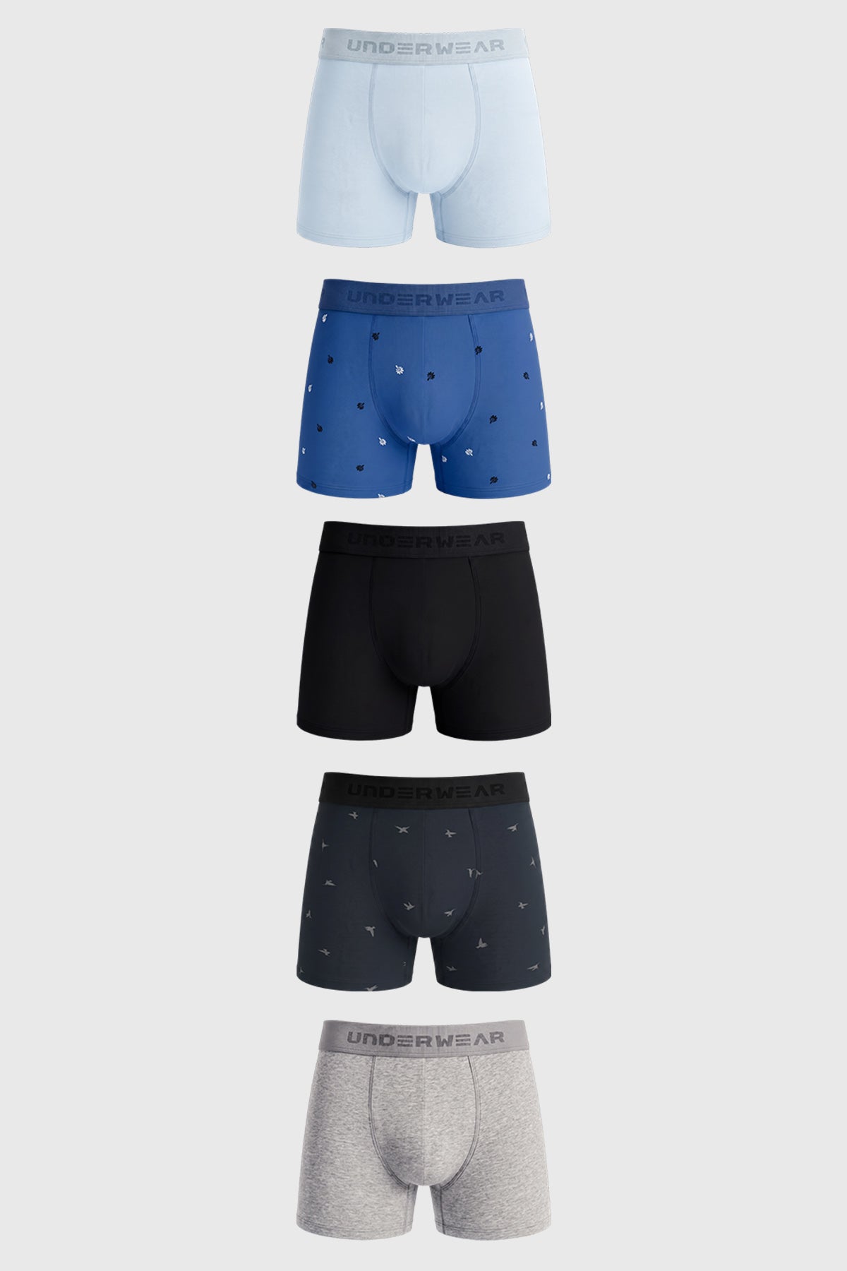Boxer Pack5 Hombre Azul