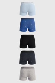 Boxer Pack5 Hombre Azul