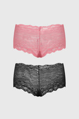 Calzón Mujer Pantaleta Full Encaje Rosado