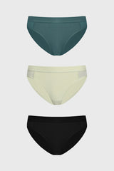 Calzón Mujer Tripack Bikini Turquesa