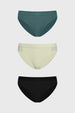 Calzón Mujer Tripack Bikini Turquesa
