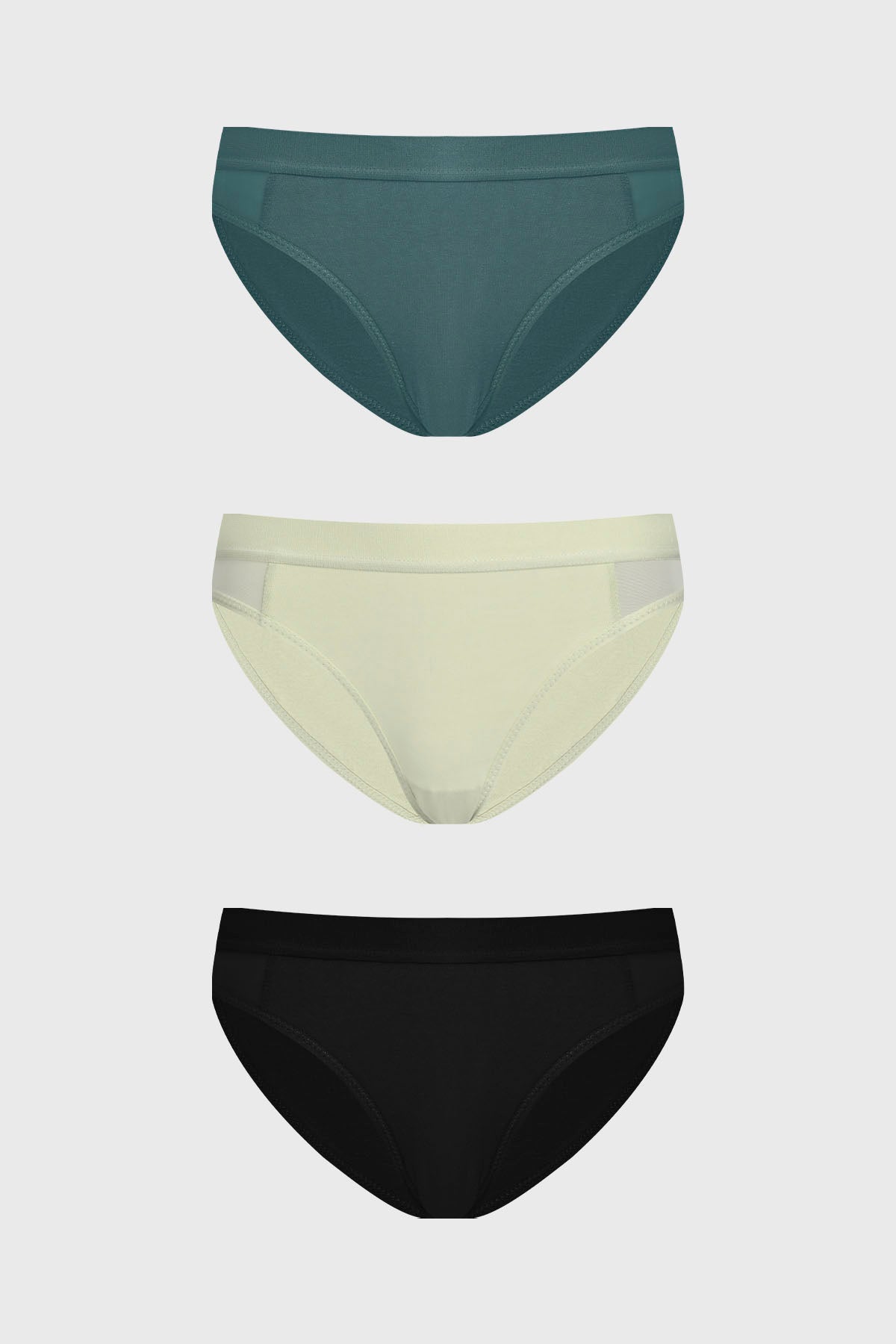 Calzón Mujer Tripack Bikini Turquesa