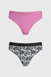 Calzón Mujer Bipack Colaless Full Print Negro