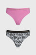 Calzón Mujer Bipack Colaless Full Print Negro