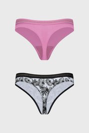 Calzón Mujer Bipack Colaless Full Print Negro