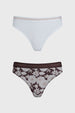 Calzón Mujer Bipack Colaless Full Print Café Oscuro