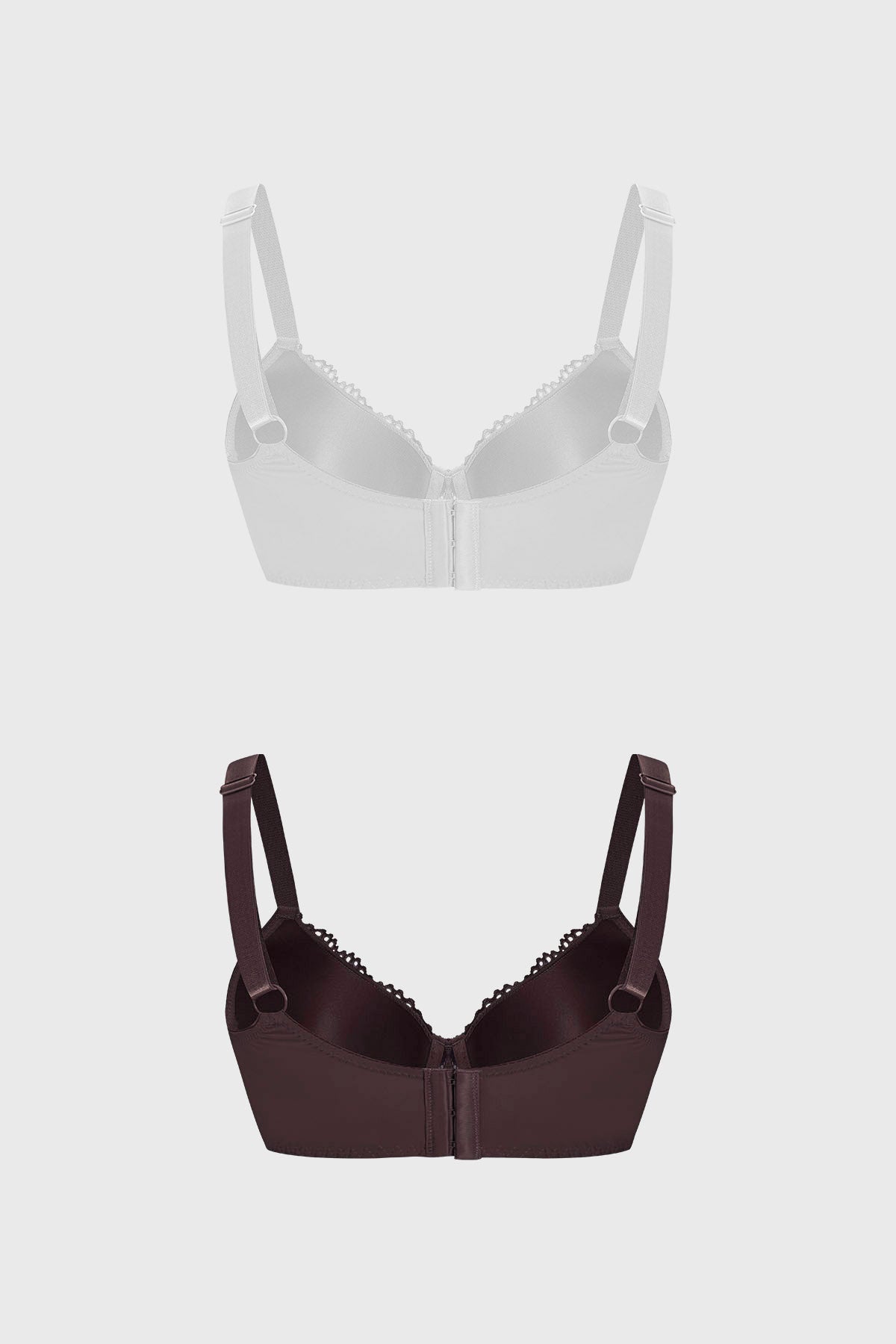 Sostén Mujer Bipack Detalle Encaje Café Oscuro