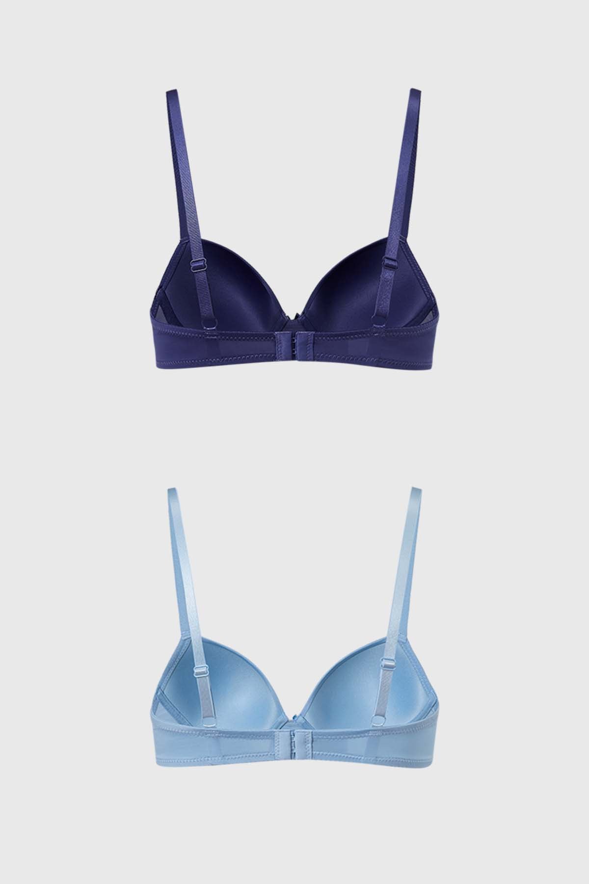 Sostén Mujer Bipack Básico Celeste