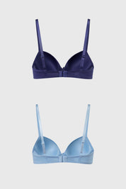 Sostén Mujer Bipack Básico Celeste