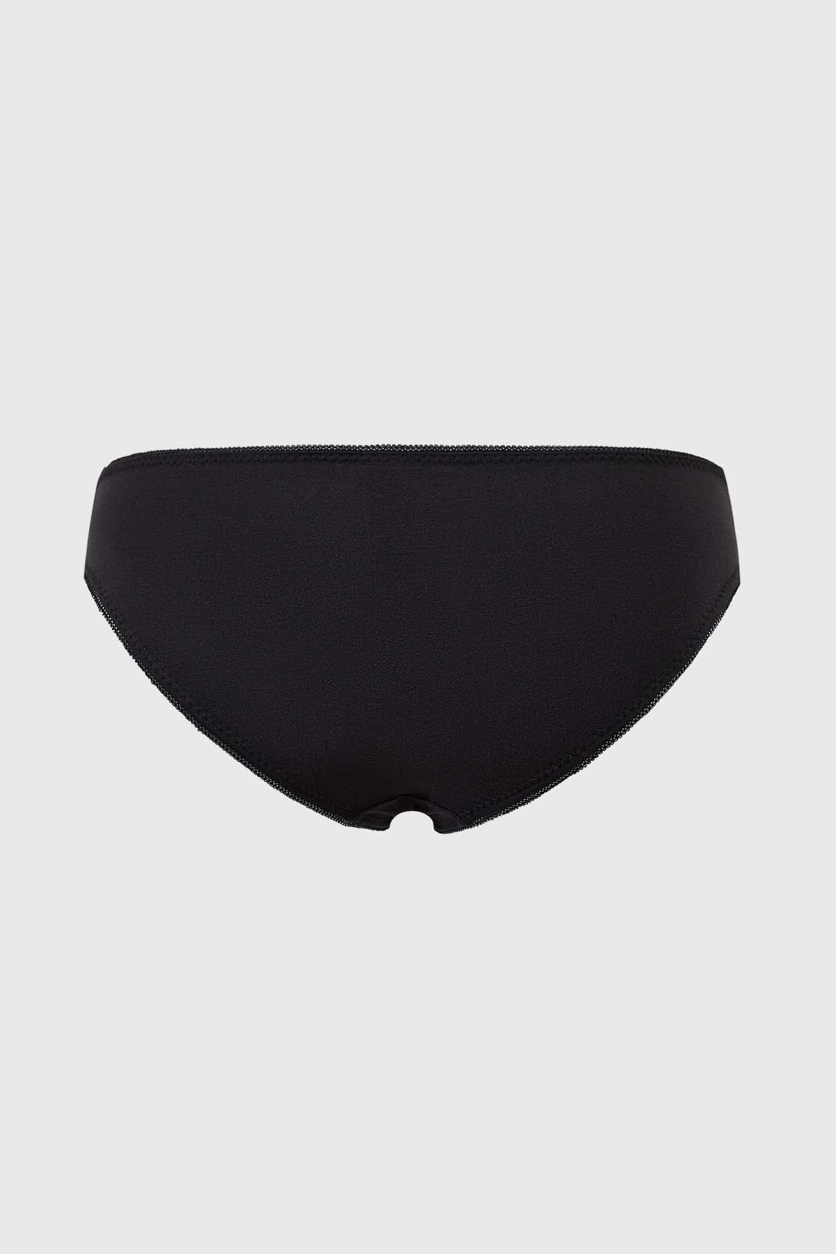 Calzón Mujer Bikini Liso Negro