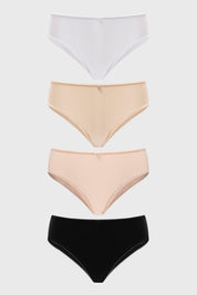 Calzón Mujer Bikini Liso Beige