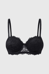 Sostén Mujer Copa Soft Strapless Encaje Negro