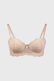 Sostén Mujer Copa Soft Strapless Encaje Beige
