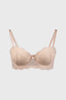 Sostén Mujer Copa Soft Strapless Encaje Beige