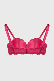 Sostén Mujer Copa Soft Strapless Encaje Fucsia