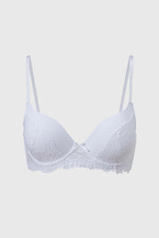Sostén mujer peto con copa rib blanco