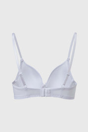 Sostén mujer peto con copa rib blanco