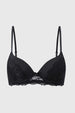 Sostén Mujer Peto Con Copa Rib Negro
