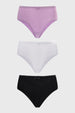 Calzón Mujer Tripack Pantaleta Detalle Encaje Lila