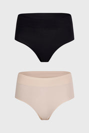 Calzón Mujer Tiro Alto Sin Costura Crudo