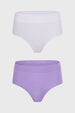 Calzón Mujer Tiro Alto Sin Costura Morado