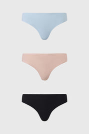 Calzón Mujer Colaless Tripack Liso Azul Claro