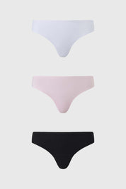 Calzón Mujer Colaless Tripack Liso Negro