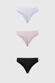 Calzón Mujer Colaless Tripack Liso Negro