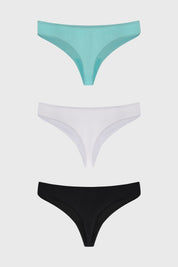 Calzón Mujer Colaless Tripack Liso Blanco