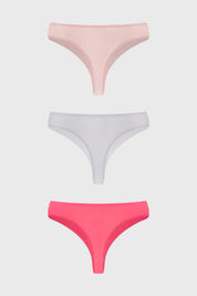 Calzón Mujer Colaless Tripack Liso Fucsia