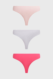 Calzón Mujer Colaless Tripack Liso Fucsia