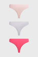 Calzón Mujer Colaless Tripack Liso Fucsia