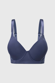 Sostén Mujer Support Detalle Encaje Gris Oscuro